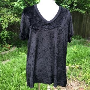 Michael Stars Anthro Black Velvet Tee